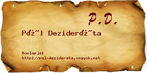 Pál Dezideráta névjegykártya