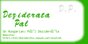 deziderata pal business card